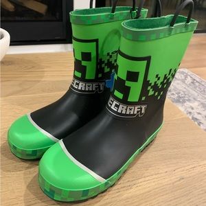 Minecraft Kids Rain Boots